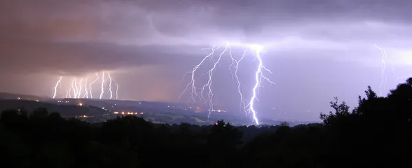 16 bolts of lightning — Stock Photo, Image