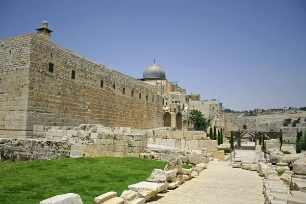 急驰而过的西部和南部的墙，耶路撒冷，以色列 — 图库照片