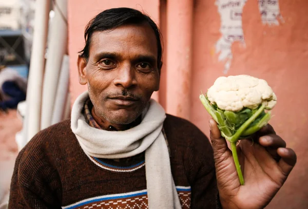 Vendedor de rua indiano — Fotografia de Stock