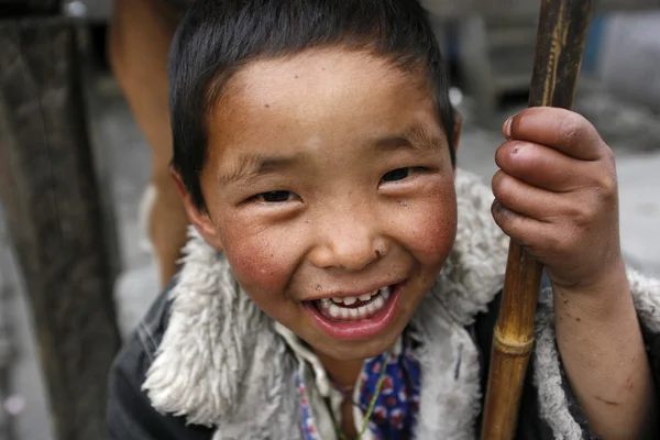 Nepal sevimlischattige Nepalees jongen — Stockfoto