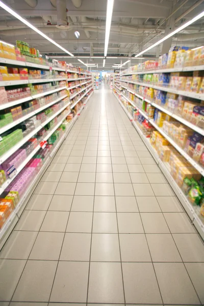 Perspectiva do supermercado — Fotografia de Stock