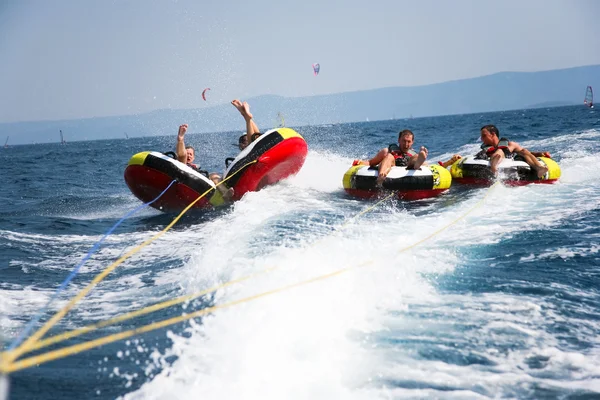 Younsters tubing — Stock Photo, Image