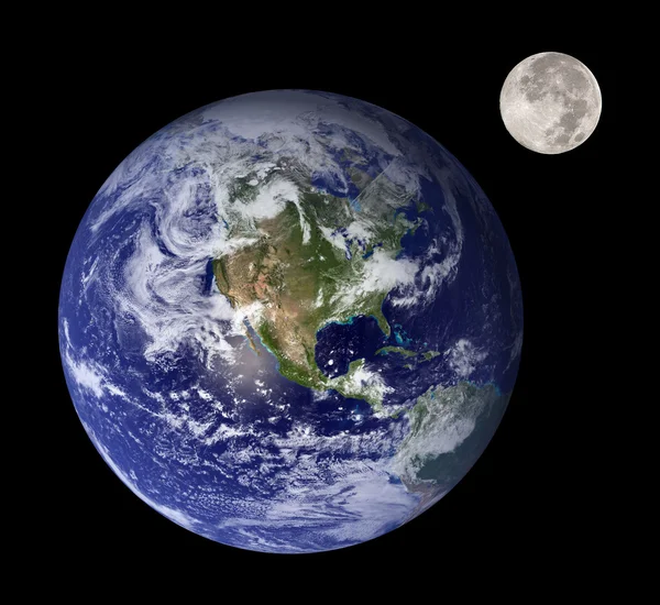 Terra e lua — Fotografia de Stock