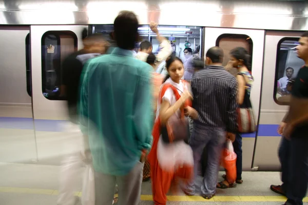 Delhi passagers du métro — Photo