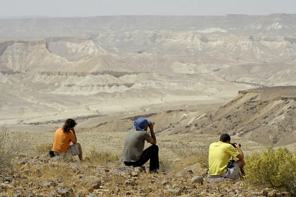 Observador de pássaros sede boker desert, israel — Fotografia de Stock