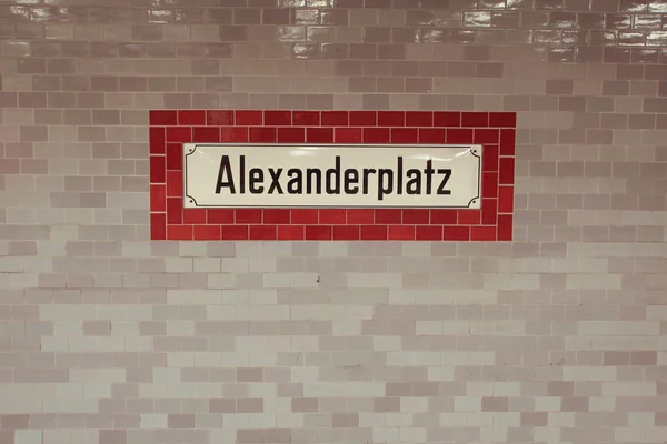Alexanderplatz sign — Stock Photo, Image
