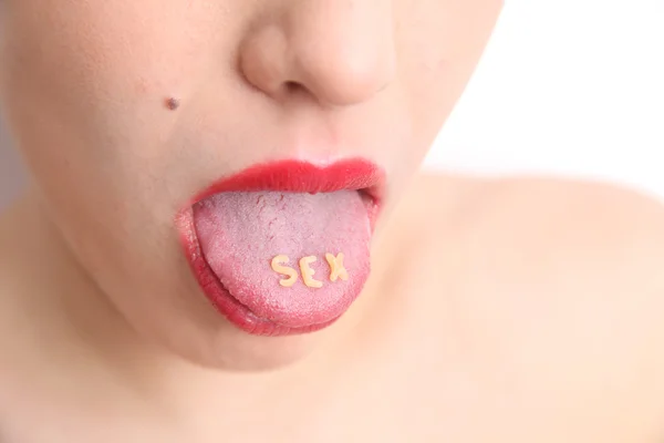 Szexi tongue — Stock Fotó