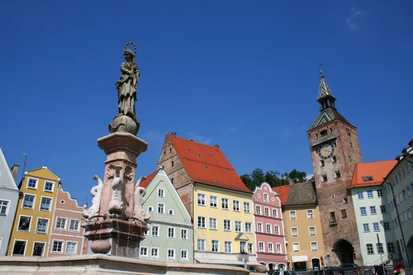 Landsberg main square — Stock Photo, Image