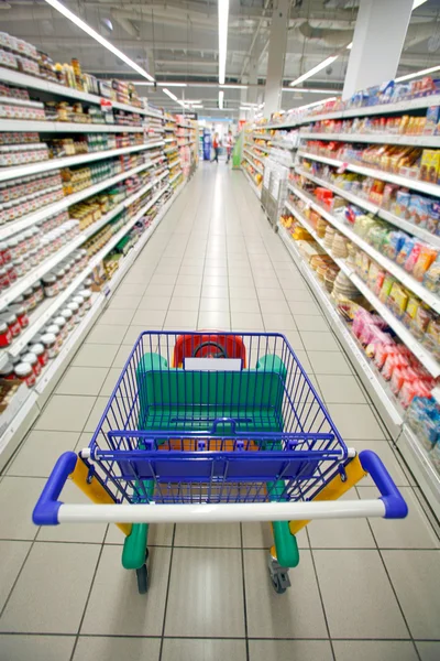 Supermarkt perspectief — Stockfoto