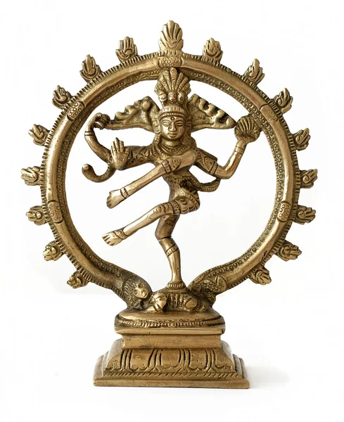 Tanzende Shiva auf weißem Hintergrund — Stockfoto