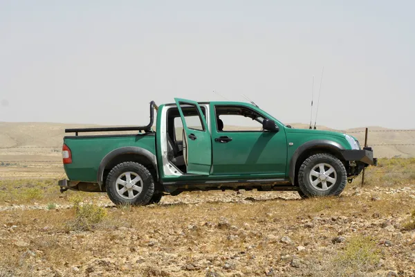 Gröna pickup lastbil — Stockfoto