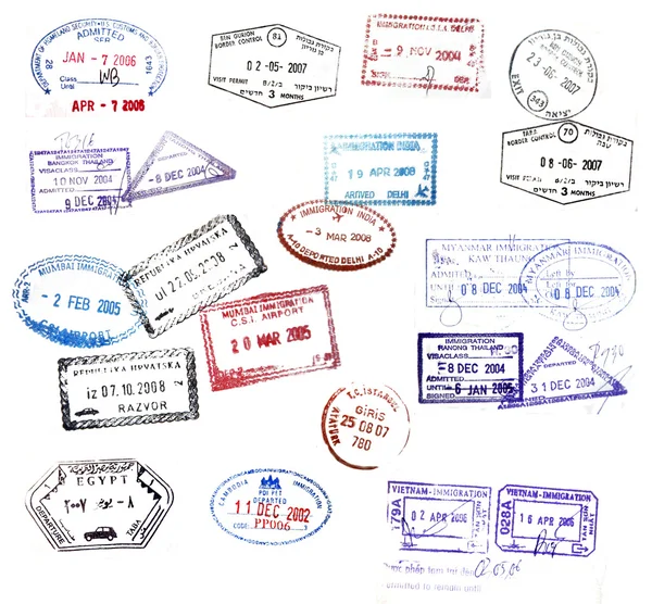 Visa-Stempel — Stockfoto