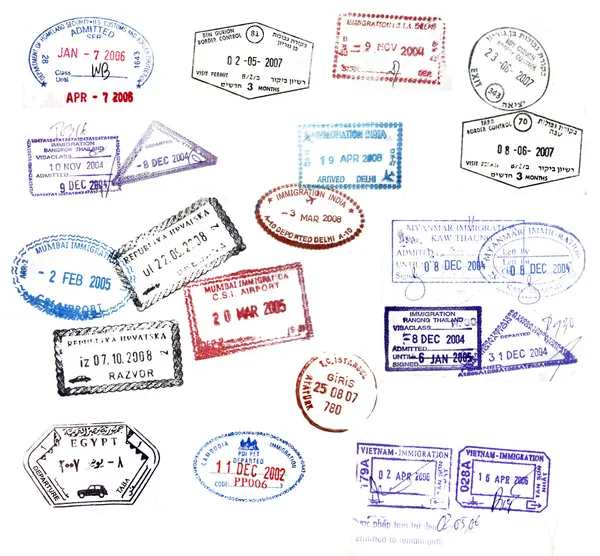 签证邮票 — 图库照片#