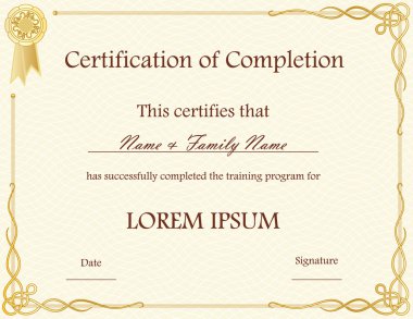 Certificate clipart