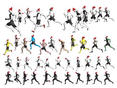 New Year Runners clipart