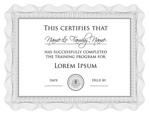 Сертификат — стоковый вектор