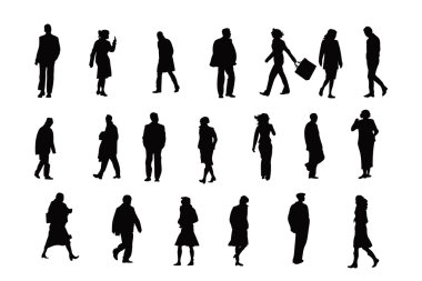 Ordinary silhouettes clipart