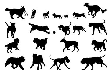 Dog Silhouettes clipart