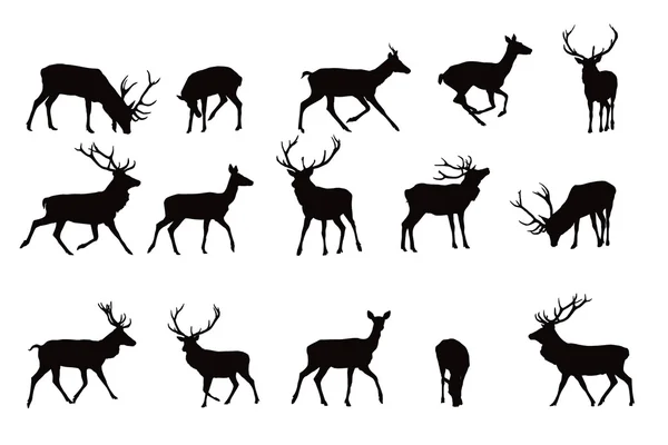 鹿のシルエット ベクターグラフィックス