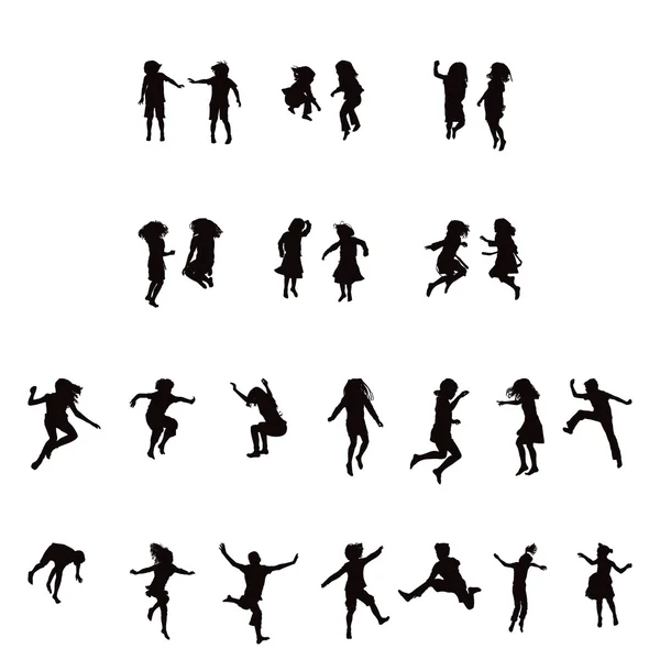 Des enfants sautants — Image vectorielle