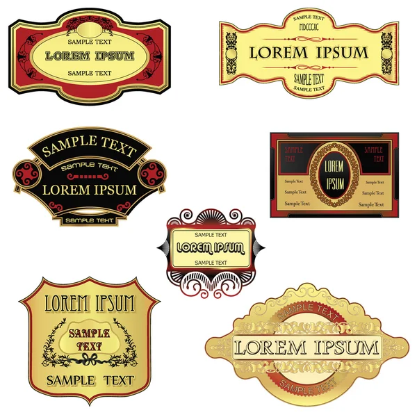Collection Of Retro Style Labels — Stock Vector