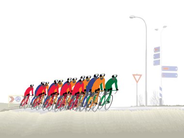 Bicycle Road Race clipart
