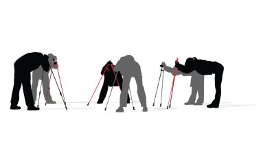 Nordic Walkers Group clipart