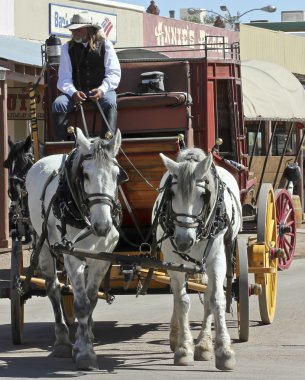 A View of a Stagecoach, Tombstone, Arizona clipart