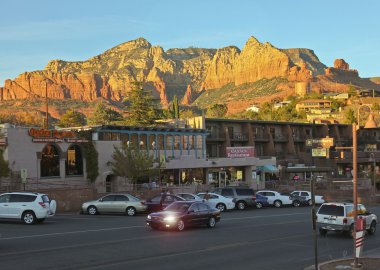 A Sedona Evening at the Base of the Red Rocks clipart