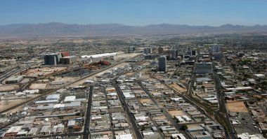 Aerial View of Downtown Las Vegas, Nevada clipart