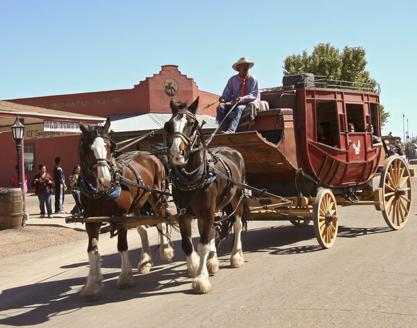 A View of a Stagecoach, Tombstone, Arizona