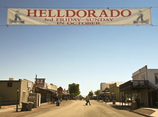 En vy av helldorado, tombstone, arizona — Stockfoto