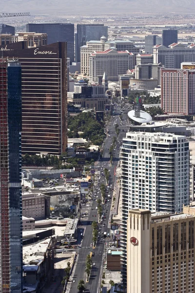 Vista aérea de la famosa Strip, Las Vegas —  Fotos de Stock