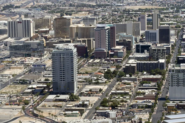 Вид с воздуха на центр Лас-Вегаса — стоковое фото