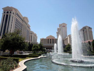 A View of the Caesars Palace Fountains clipart