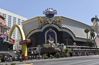 A View of Harrahs in Las Vegas, Nevada clipart