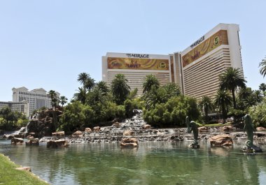 A View of the Mirage Hotel and Casino clipart