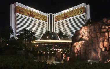 A View of the Mirage Hotel and Casino clipart