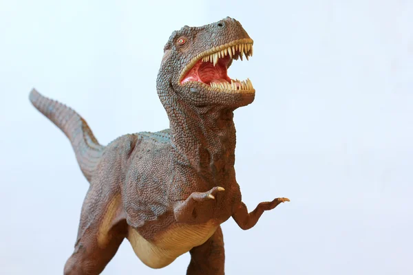 Un dinosauro rex tirannosauro con ganasce spalancate — Foto Stock
