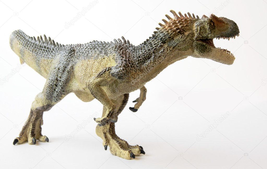 An Allosaurus Dinosaur with Gaping Jaws and Sharp Teeth