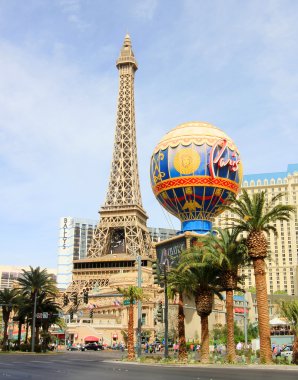 A sunny shot of Paris on the Strip clipart