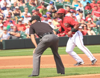 Arizona Diamondbacks First Baseman Juan Miranda Runs the Bases clipart