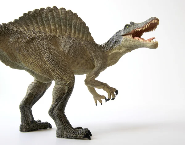 Een dinosaurus spinosaurus met gapende kaken en scherpe tanden — Stockfoto