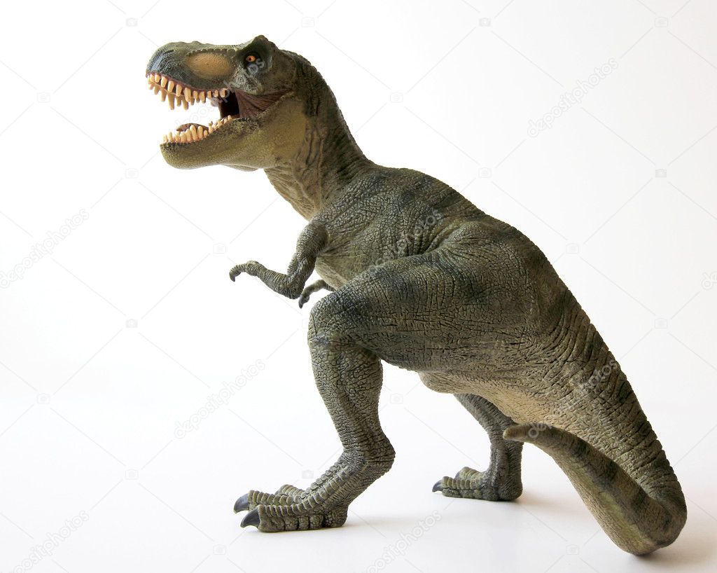 A Tyrannosaurus Rex Dinosaur with Gaping Jaws