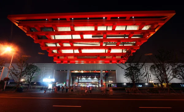 Az expo 2010 kínai pavilon éjszakai látképe — Stock Fotó