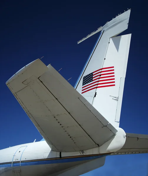 An American Flag is Proudly Displayed on the Tail of this Historic Presiden — Stock Photo, Image