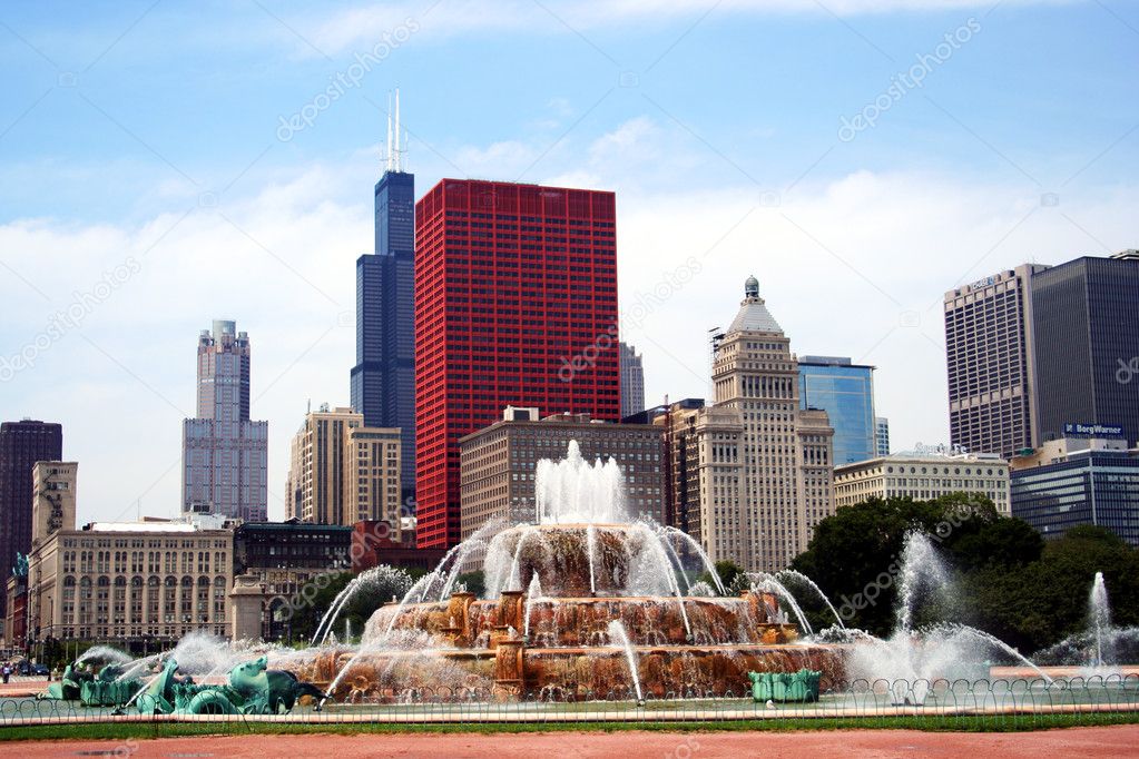 Buckingham Fountain, Grant Park, South Lake Shore Drive, Central Chicago, I