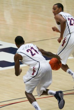 A Fogg Williams Fast Break in an Arizona Basketball Game clipart