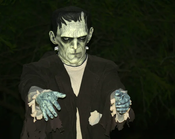 Gecenin içinde bir Frankenstein'ın canavarı pusuda — Stok fotoğraf
