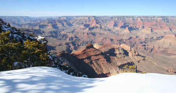 Een grand canyon Zuid-rand Winters aanblik — Stockfoto